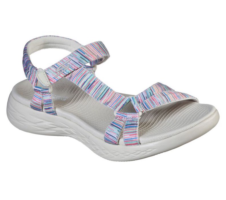 Skechers On The Go 600 - Electric - Womens Sandals Beige/Multicolor [AU-ZI3359]